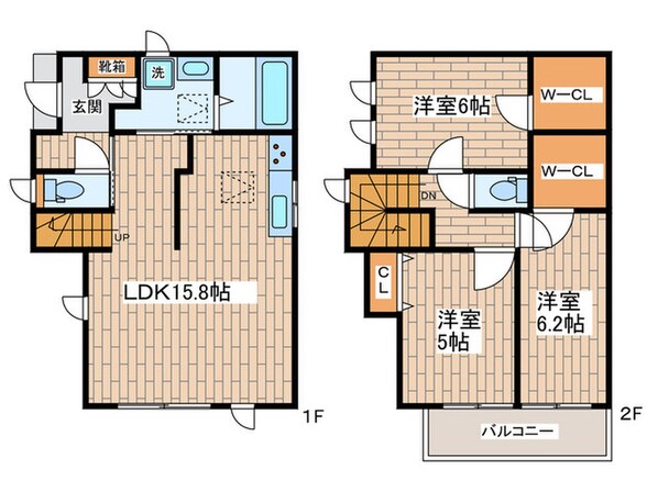 仮）西野川一丁目戸建　B号棟の物件間取画像